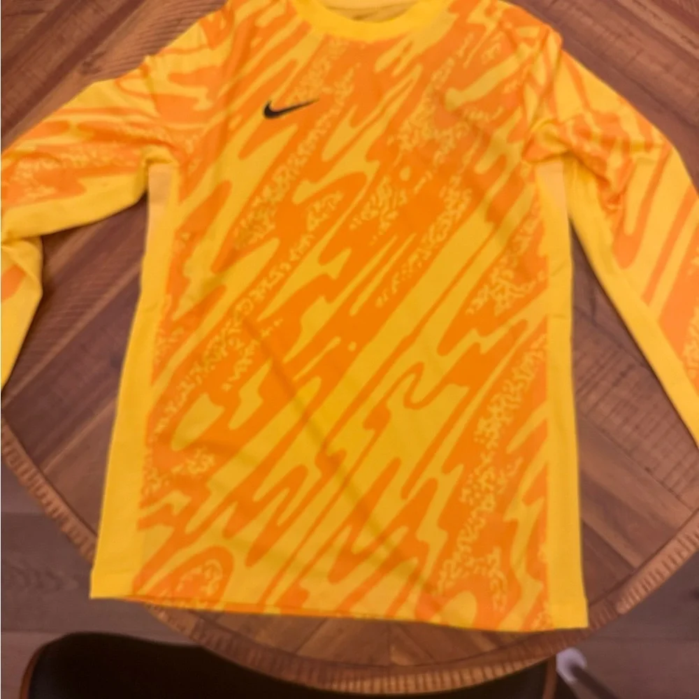 NIKE KIDS GARDIEN V GOALKEEPER LONG SLEEVE JERSEY YELLOW/UNIVERSITY GOLD